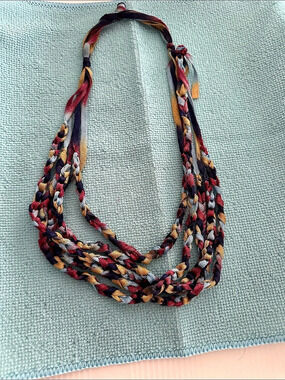 Multicolor Braided Necklace Like New
